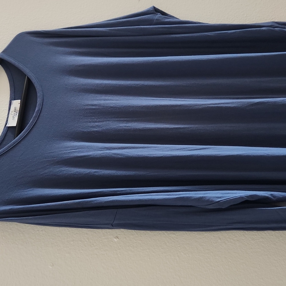Carly Jean Long Sleeve Blue Dress - Picture 4 of 4